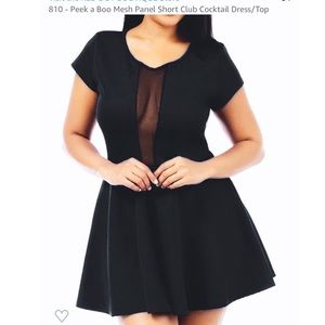 📌NWT Black Dress With Peek A Boo Mesh 3XL